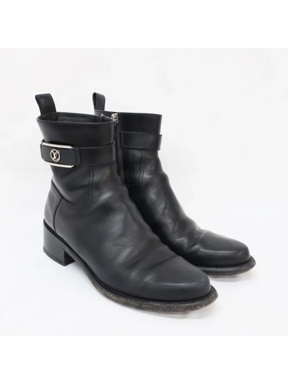 Louis Vuitton Boots Waist Side Line Black Short Leather - Picture 10 of 10